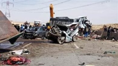 Photo of كارثة على الطريق الدائري.. تصادم مروع بين سيارة نقل و5 سيارات بالقطامية